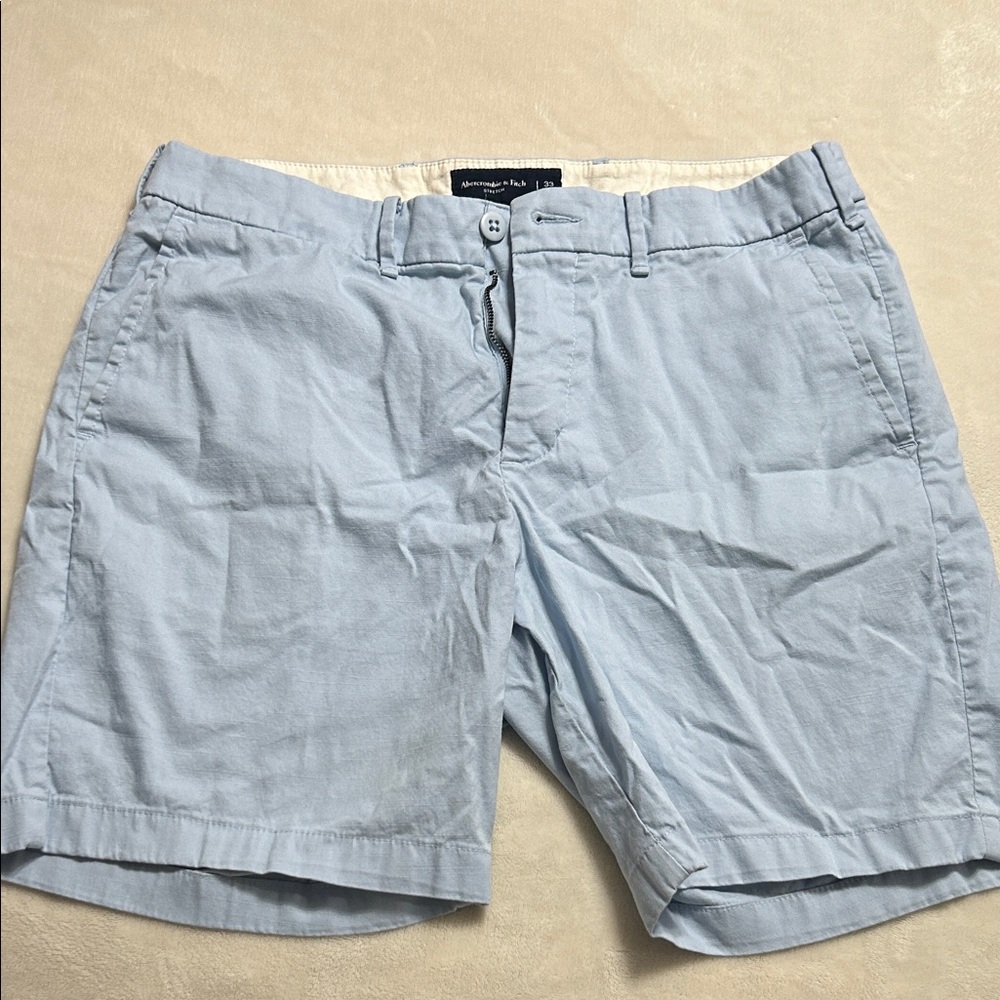 Abercrombie & Fitch Sky Blue Flat Front Shorts